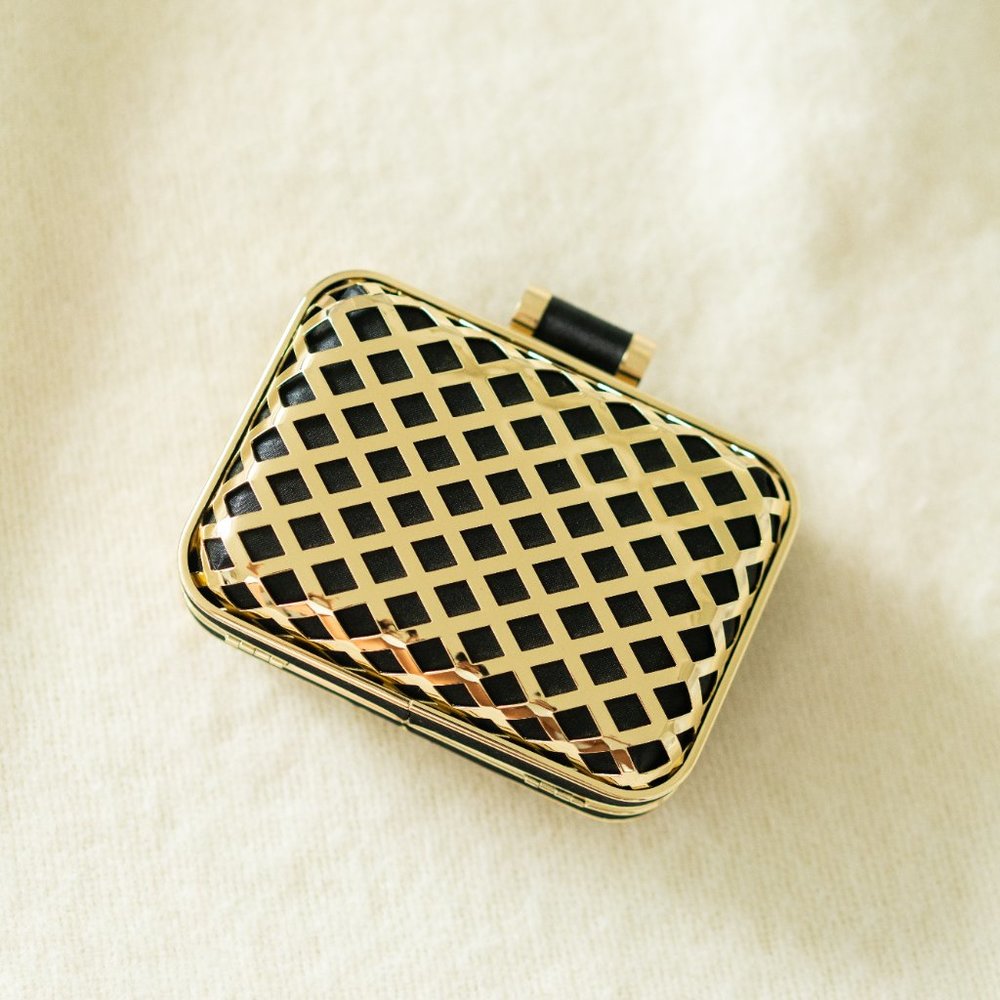 Tevolio Golden Cage Clutch